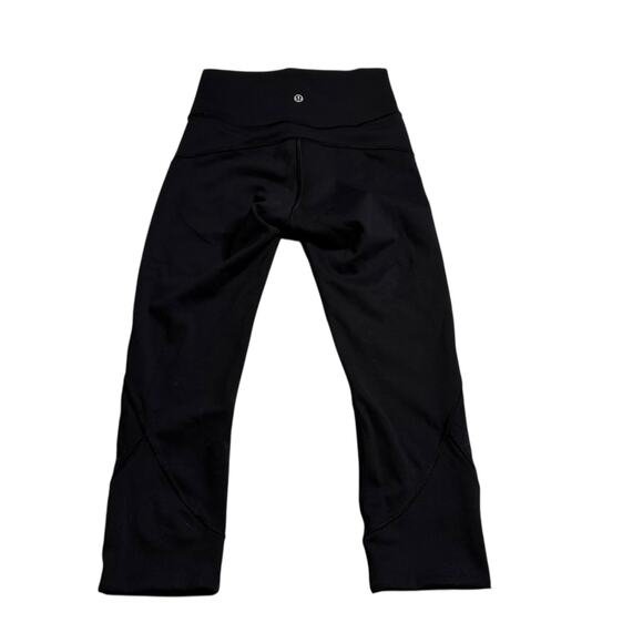 LULULEMON In Movement Crop Everlux 19" Black Cropped Leggings Women's Size 4 - Picture 3 of 9